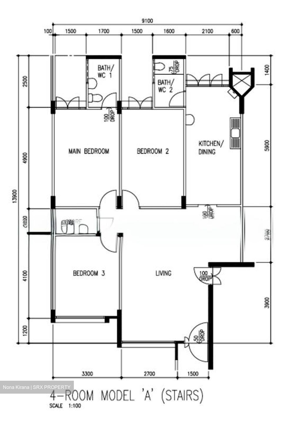 Blk 906 TAMPINES PALMSVILLE (Tampines), HDB 4 Rooms #521786711